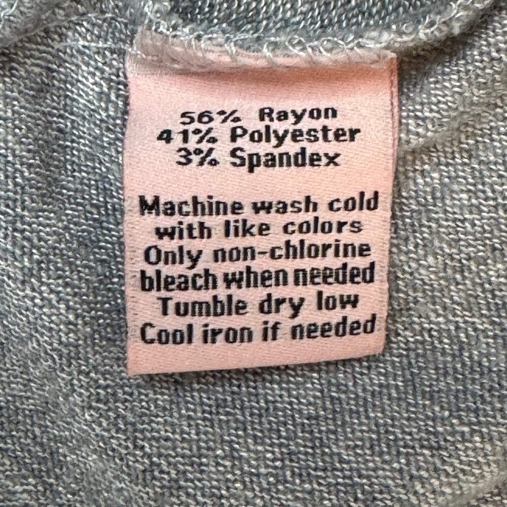 Juicy Couture grey key hole blouse MEDIUM asymmetrical bottom soft and stretchy - Picture 6 of 8